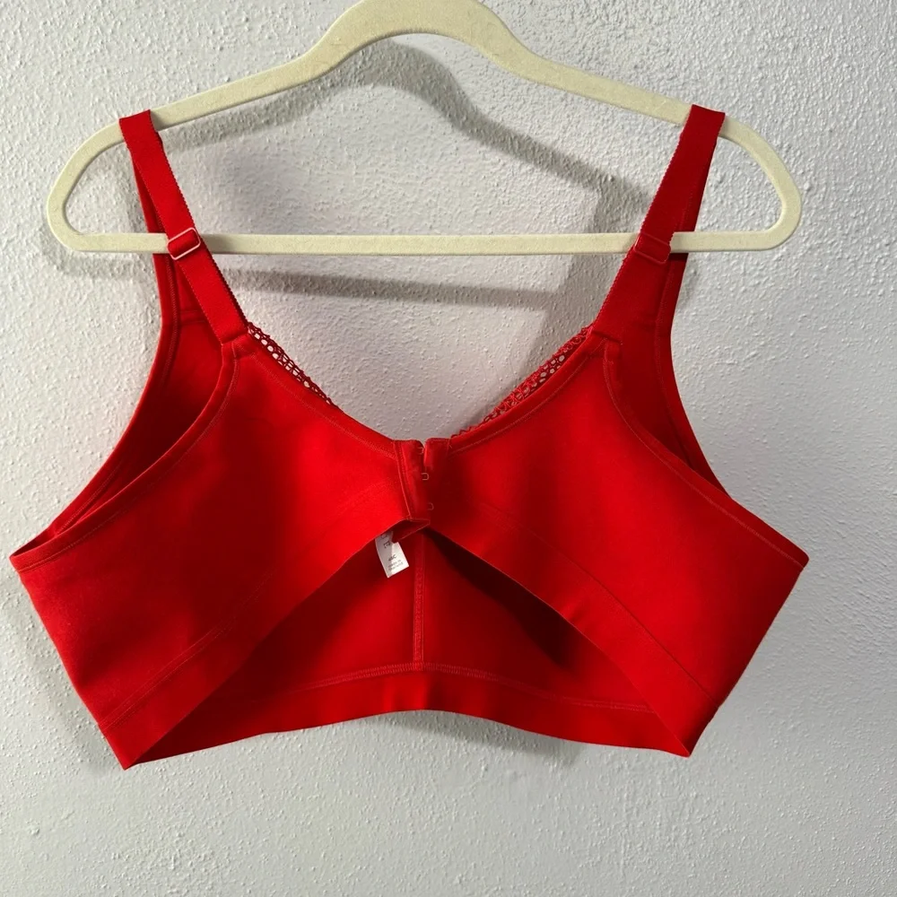 Cacique red lightly lined no wire bra 46c - Picture 2 of 5